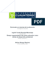 Ensayo Argumentativo Del Centro Educativo Como Nãºcleo Desarrollo - RomaÃ A - Ingrith