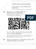 Informações para Devolução: Leve o Pacote A Uma Agência Mercado Livre Mostre o Código QR Ao Despachar o Pacote