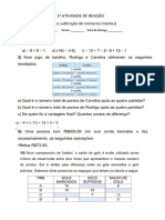 Revisão de soma e subtração