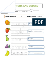 Fruits and Colors Worksheet for Preschoolers