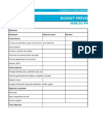 Modèle de Budget Prévisionnel de Projet