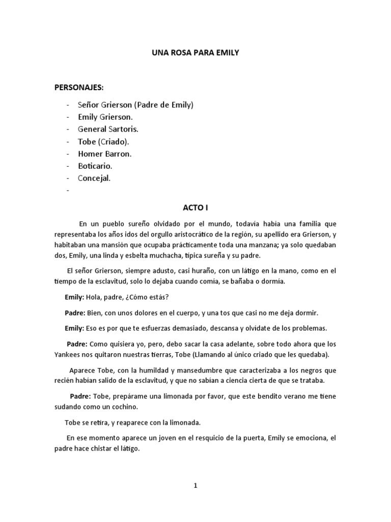 Una Rosa para Emily | PDF
