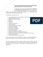 Informe Sobre El Taller de Preparativos Comunictarios para El Desastre Dictado El 19 de Julio de 2021