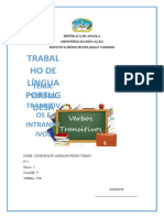 Verbos transitivos e intransitivos em português