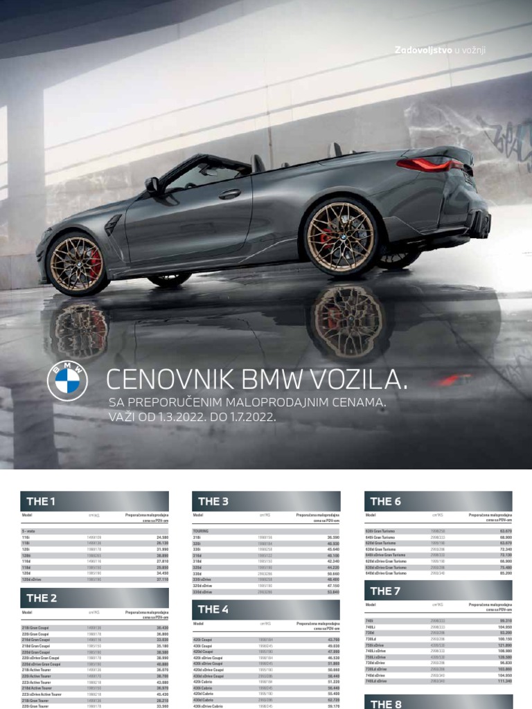 BMW - Cenovnik 2022.pdf - Asset.1646143769062 | PDF | Wheeled Vehicles ...