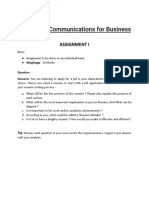BusinessCommunication AssignmentI