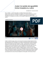 Avatar El Camino Del Agua Pelicula Completa Online en Espanol y Latino