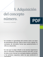 Adquisición del concepto numérico