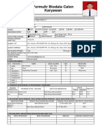 Formulir Biodata Calon Karyawan