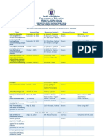 Matrix of Proposed Trainings - Seminars-Lac Sessions For Sy 2021-2022