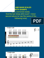 major scales key signature +piano + scales in treble clef