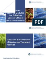 Operation and Maintenance of Wastewater Treatment Facilities 