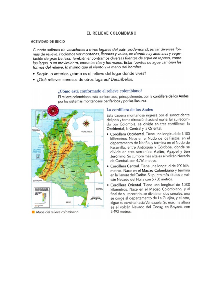 El Relieve Colombiano Pdf