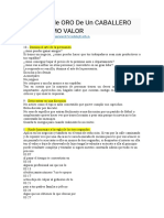 10 Reglas de ORO de Un CABALLERO de ALTÍSIMO VALOR