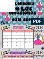 Calendario 2018 2019 Trabajamos Las Emociones UNICORNIOS - Parte1 1 1