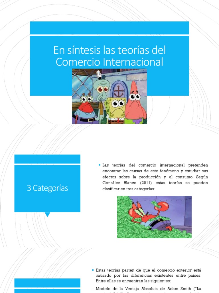 En Síntesis Las Teorías Del Comercio Internacional | PDF | El comercio ...