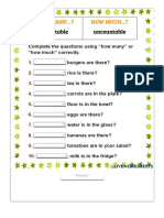 How Many - How Much Online Worksheet-Đã G P