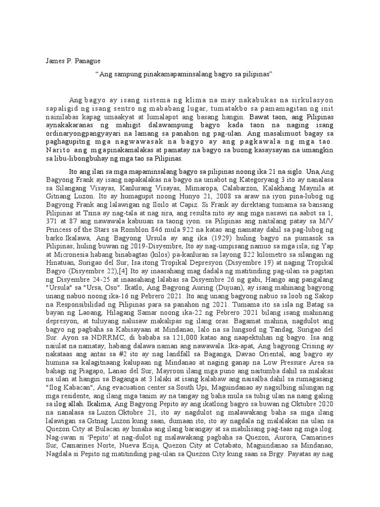Bagyo | PDF