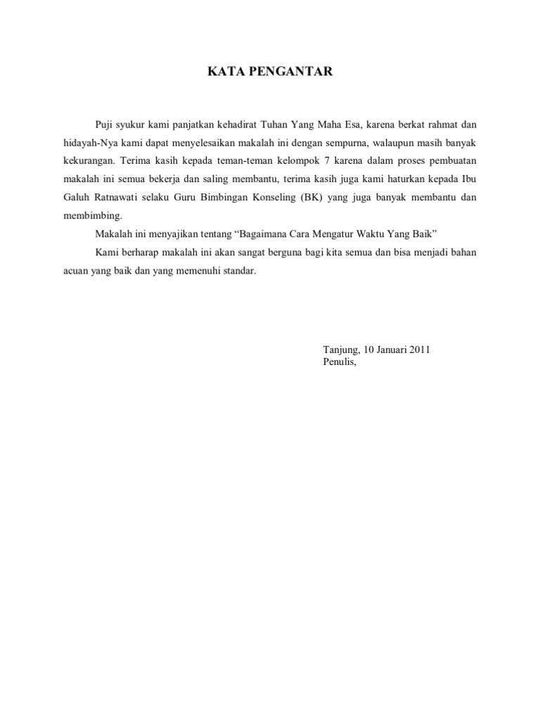 Makalah Bk Cara Mengatur Waktu