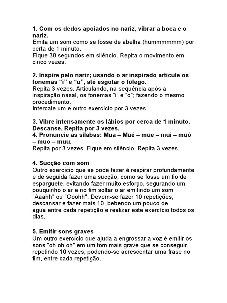 Exercicios Dicção E Voz Pdf