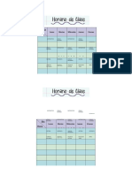 Horario de Clase Cuarto