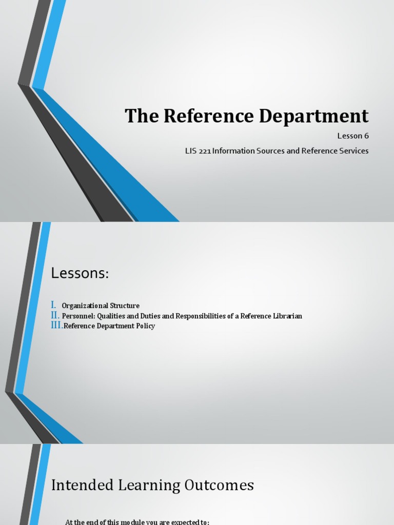 Qualities, Skills, and Responsibilities of Reference Librarians A