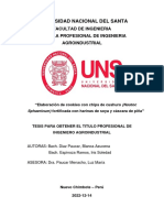 Universidad Nacional Del Santa: Facultad de Ingenieria Escuela Profesional de Ingenieria Agroindustrial