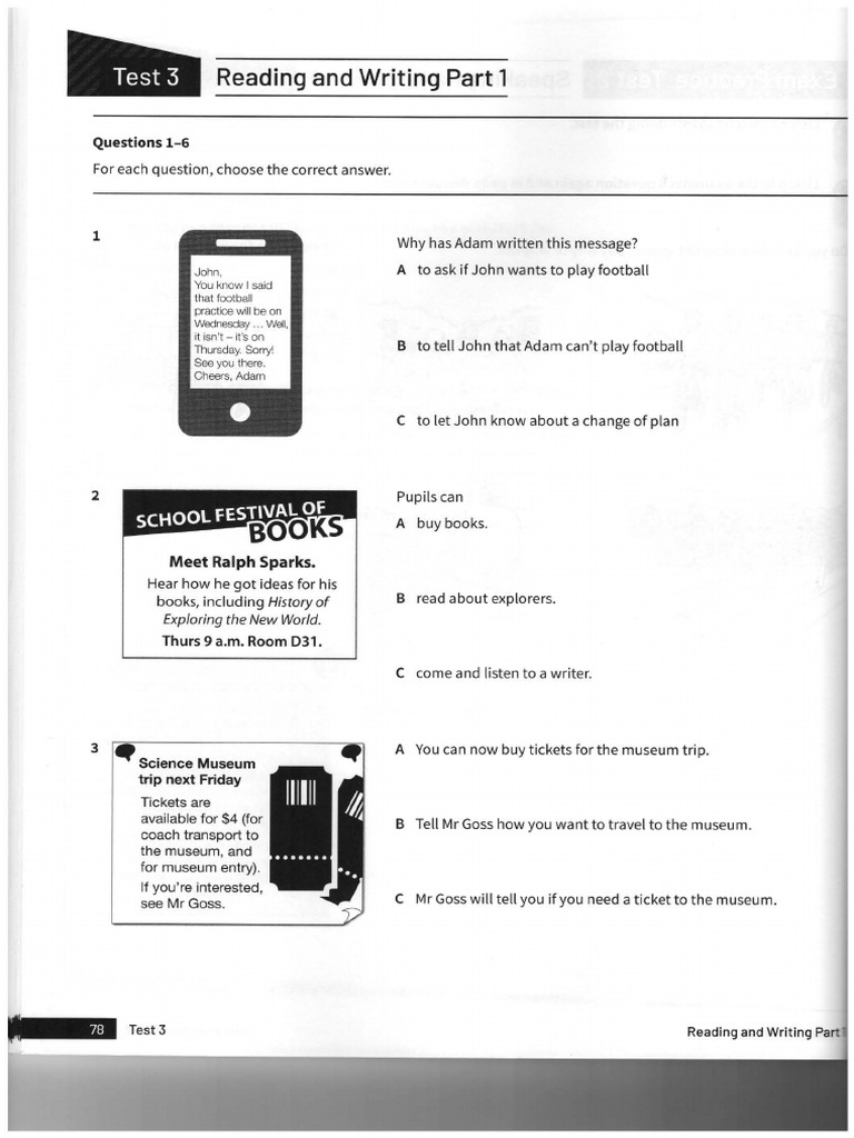 KET Test 1 | PDF
