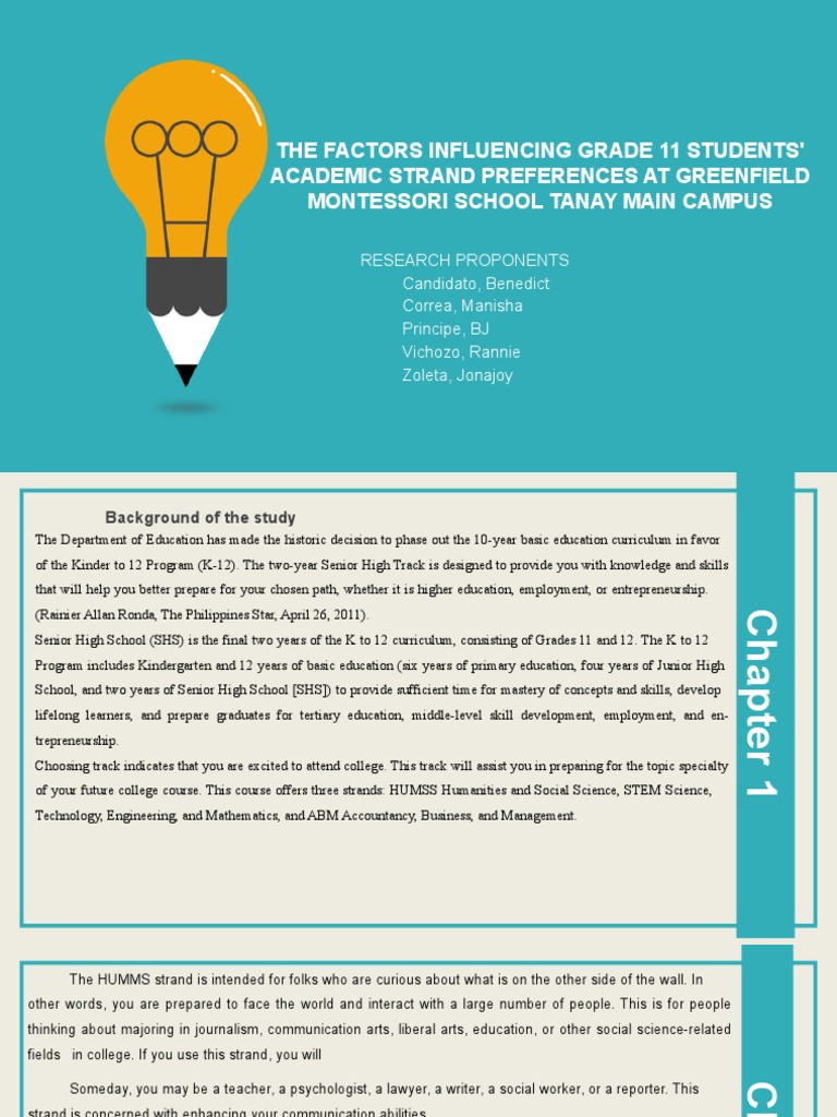 The Factors Influencing Grade 11 Students Academic Strand Preferences