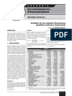 Análisis de Los Estados Financieros (Análisis Vertical y Horizontal)