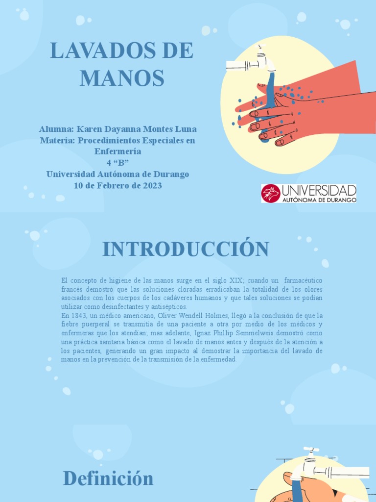 Importancia del Lavado de Manos | PDF | Lavado de manos | Higiene