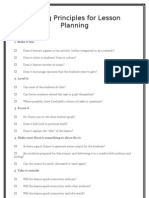 Gliding Principles For Lesson Planning