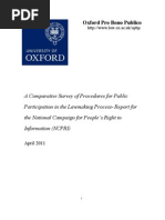 A Comparative Survey of Public Participation in The Legislative Process