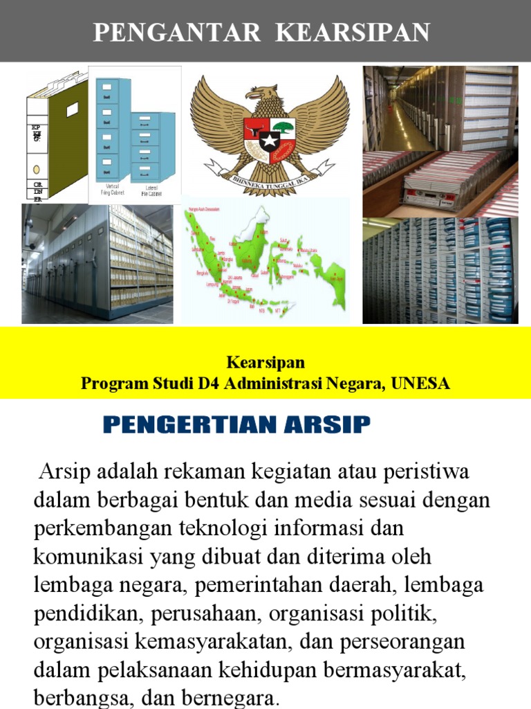 Pengantar Kearsipan dan Pentingnya Arsip | PDF