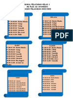 Jadwal Pelajaran Kelas 3