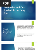 Production and Cost Analysis in The Long Run