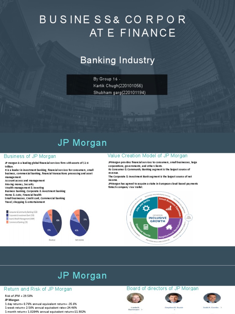 Bcf Project Ppt Group 6 Pdf Jp Morgan Chase Banks