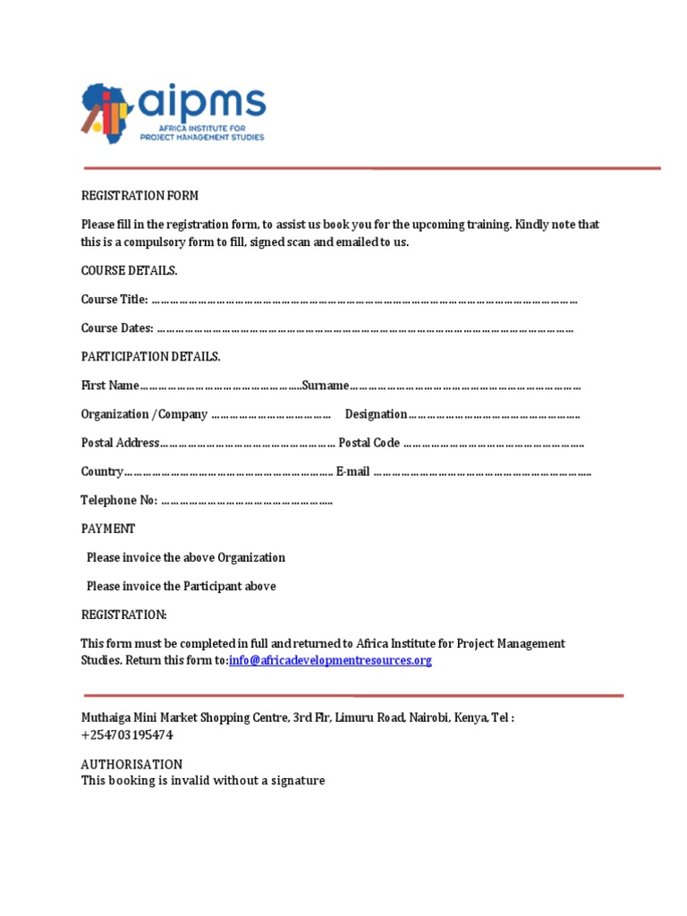 Computer Course Registration Form | PDF | Computers