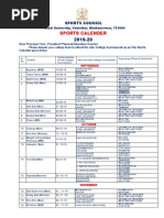 Sports Calander - 19