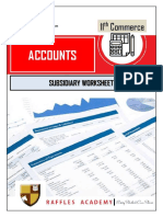 Accounts Subsidiary Worksheet