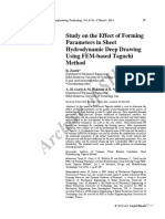 Study On The Effect of Forming Parameters in Sheet Hydrodynamic Deep Drawing Using FEM-based Taguchi Method