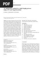 An Optimization Method For Radial Forging Process