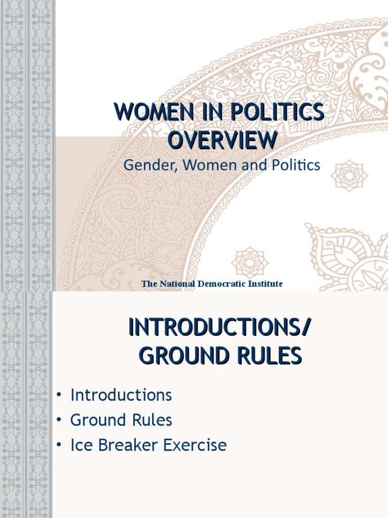 Women’s Political Participation Overview | PDF | Empowerment | Gender ...