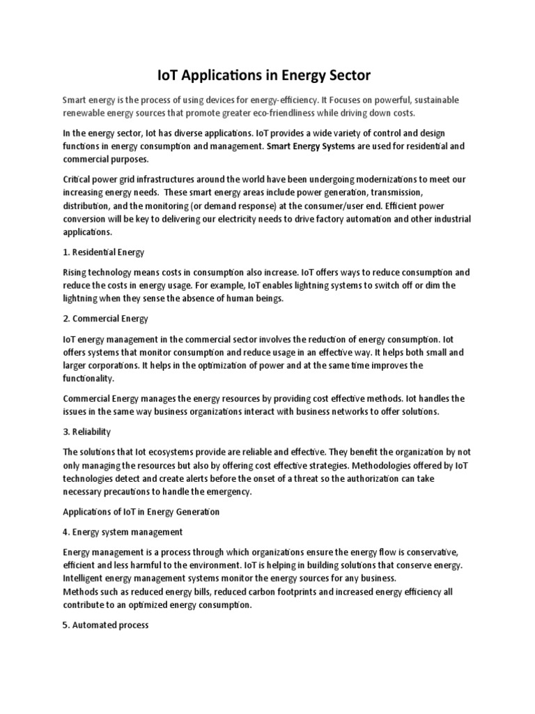 IoT Innovations in Energy Management | PDF | Internet Of Things ...