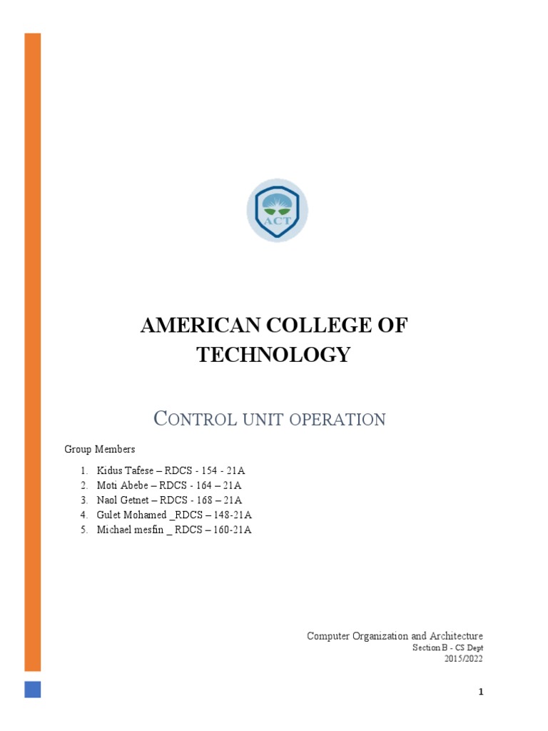 Control Unit Operation in CPUs | PDF | Central Processing Unit | Input ...
