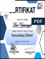 Sertifikat Komunikasi Efektif Dan Edukasi