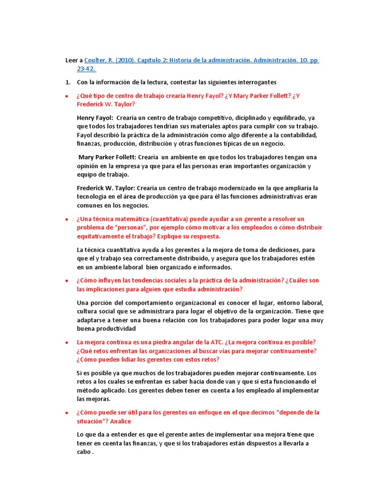Enfoques de Administración Clásica | PDF | Comportamiento ...