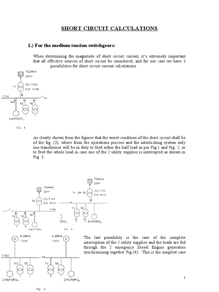 Short Circuit Calculations PDF Transformer Electrical Impedance