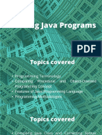 Creating Java Programs
