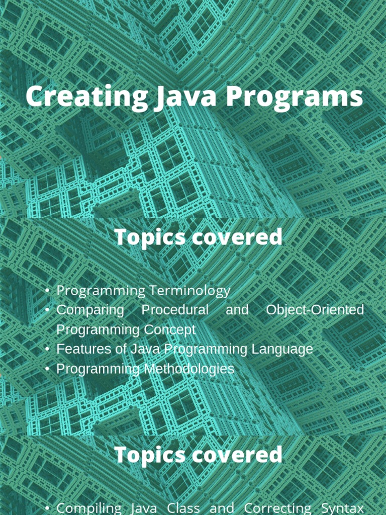 Creating Java Programs | PDF | Programming | Computer Program